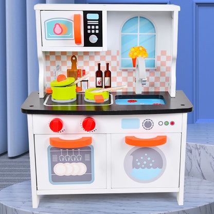 Cuisine en Bois Montessori avec Accessoires – Jeu d’Imitation Réaliste pour Enfants
