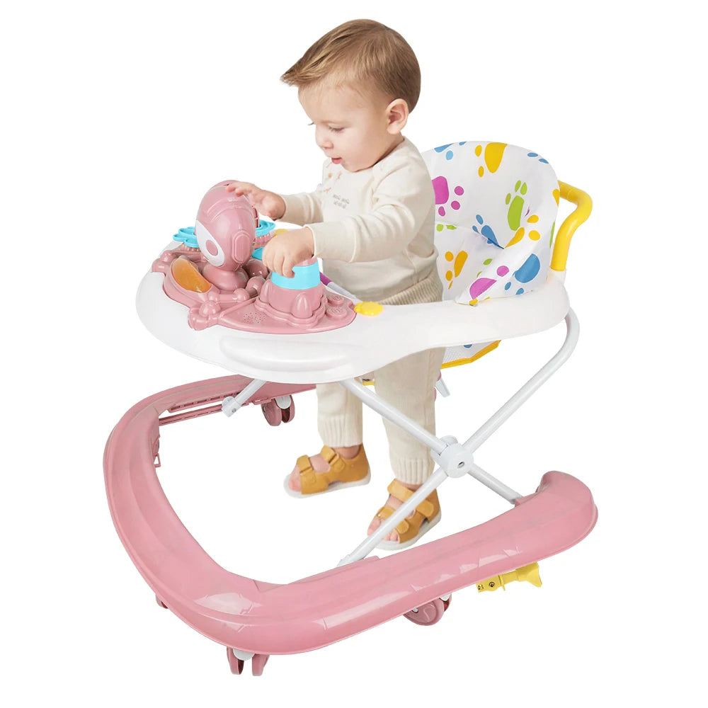 Trotteur bébé 3 en 1 pliable avec plateau repas et centre de jeu