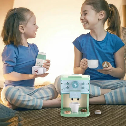 Machine à Café en Bois Montessori – Jeu d’Imitation Évolutif pour Enfants