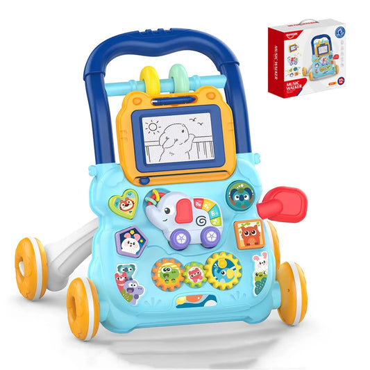 Pousseur Montessori Éducatif – Trotteur d’Activités 2-en-1 pour Bébé