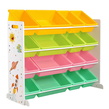 Étagère Montessori de Rangement avec Bacs Amovibles – Organisateur de Jouets et Livres pour Enfants