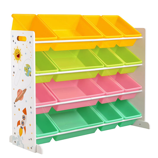 Étagère Montessori de Rangement avec Bacs Amovibles – Organisateur de Jouets et Livres pour Enfants