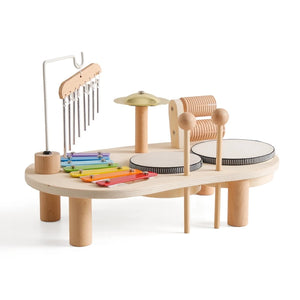 Table Musicale Montessori en Bois – Xylophone, Tambours & Instruments Éducatifs