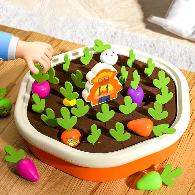 Jouet Montessori évolutif – Jeu éducatif de radis à tirer et tri des formes