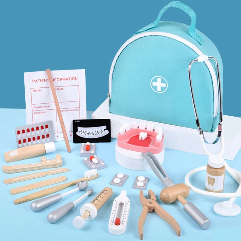 Jouet Montessori évolutif – Kit docteur en bois éducatif et jeu d’imitation