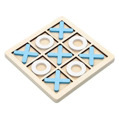 Jouet Montessori évolutif – Jeu de morpion en bois éducatif et puzzle logique
