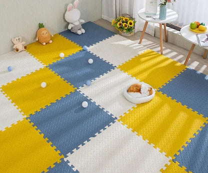 Tapis de Jeu Montessori en Dalles Puzzle – Sol Doux pour Bébé et Enfant (16 Pièces)