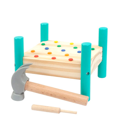 Planche à taper en bois – Jeu de marteau Montessori éducatif