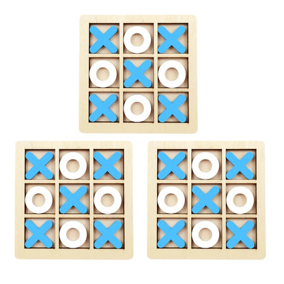 Jouet Montessori évolutif – Jeu de morpion en bois éducatif et puzzle logique