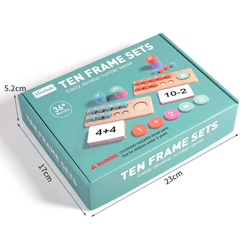 Jouet Montessori évolutif – Jeu de calcul en bois avec additions et soustractions