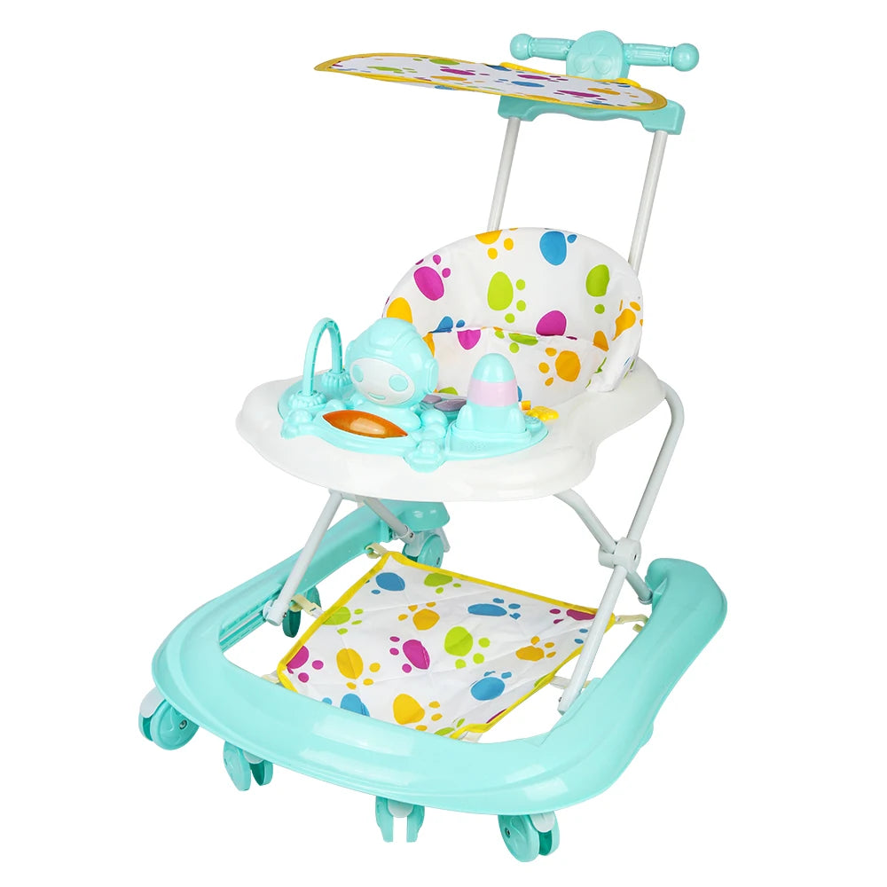 Trotteur bébé 3 en 1 pliable avec plateau repas et centre de jeu