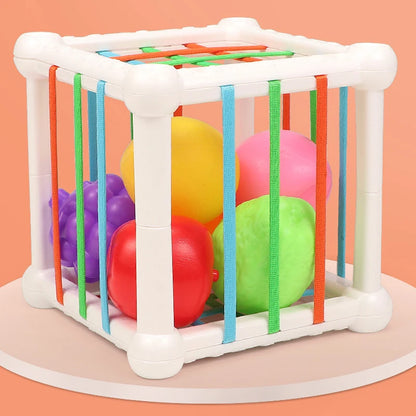 Jouet Montessori évolutif – Cube éducatif de fruits colorés pour éveil et motricité