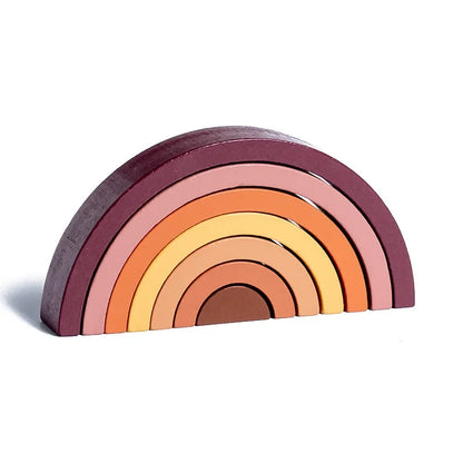 Arc-en-ciel Montessori en bois – Blocs d’empilement éducatifs