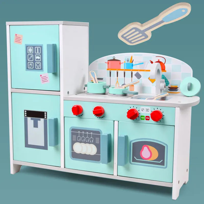Cuisine en Bois Montessori avec Accessoires – Jeu d’Imitation Réaliste pour Enfants