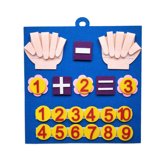 Tableau mathématique en feutrine – Jeu éducatif Montessori évolutif
