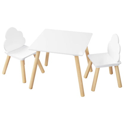 Table avec 2 Chaises Montessori en Bois – Ensemble d’Apprentissage et de Jeu