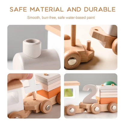 Train en Bois Montessori – Jouet éducatif et créatif pour enfants