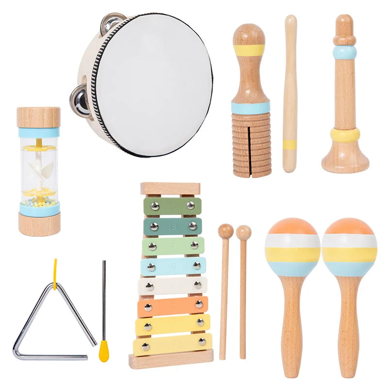 Set d’instruments de musique en bois – Jeu Montessori éducatif et sensoriel