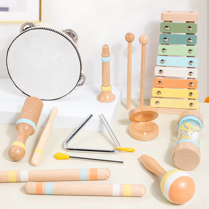 Set d’instruments de musique en bois – Jeu Montessori éducatif et sensoriel