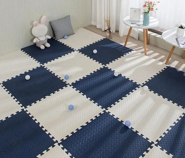 Tapis de Jeu Montessori en Dalles Puzzle – Sol Doux pour Bébé et Enfant (16 Pièces)