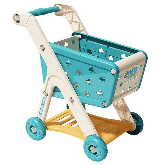 Chariot de Courses en Bois – Jouet Montessori Évolutif de Supermarché pour Enfants