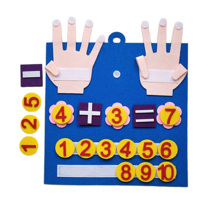 Tableau mathématique en feutrine – Jeu éducatif Montessori évolutif