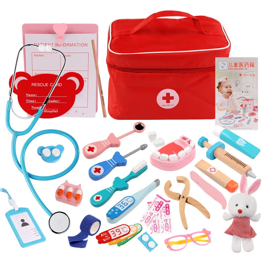 Jouet Montessori évolutif – Kit docteur en bois éducatif et jeu d’imitation