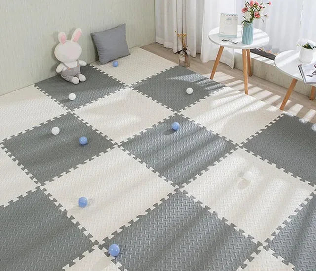 Tapis de Jeu Montessori en Dalles Puzzle – Sol Doux pour Bébé et Enfant (16 Pièces)