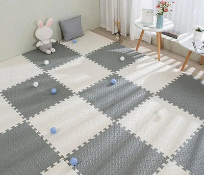 Tapis de Jeu Montessori en Dalles Puzzle – Sol Doux pour Bébé et Enfant (16 Pièces)