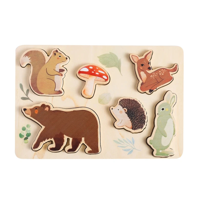 Puzzle éducatif en bois – Exploration Montessori évolutive