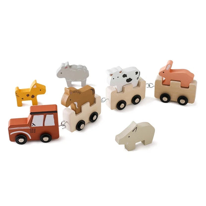 Train en Bois Montessori – Jouet éducatif et créatif pour enfants