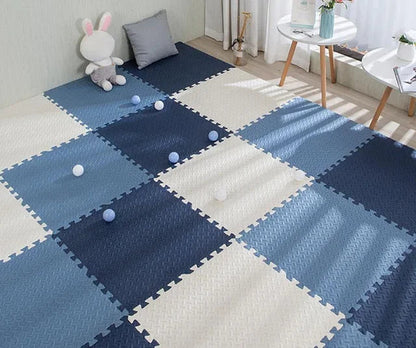 Tapis de Jeu Montessori en Dalles Puzzle – Sol Doux pour Bébé et Enfant (16 Pièces)
