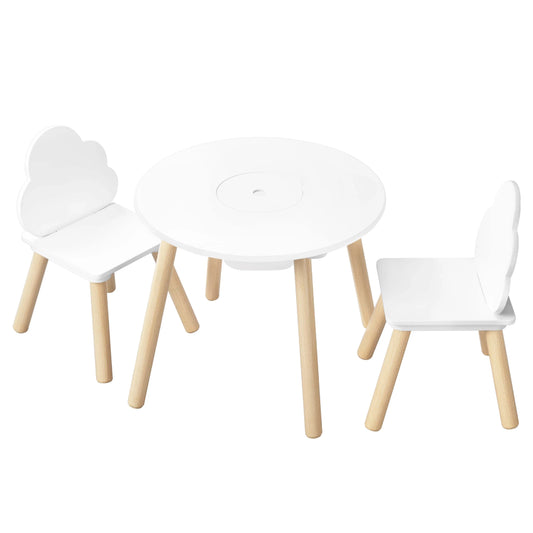 Table avec 2 Chaises Montessori en Bois – Ensemble d’Apprentissage et de Jeu