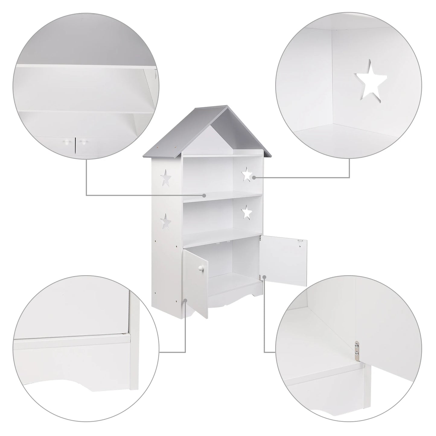 Bibliothèque en Bois Montessori avec Rangement – Étagère Éducative et Décorative