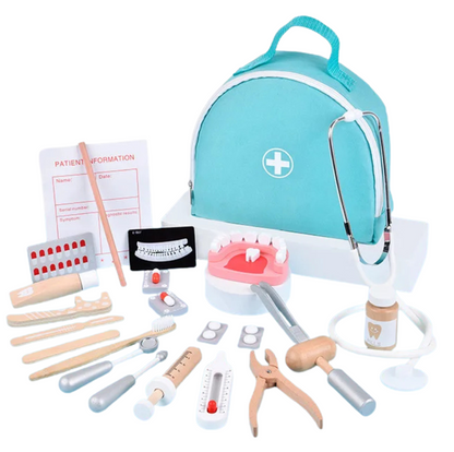Jouet Montessori évolutif – Kit docteur en bois éducatif et jeu d’imitation