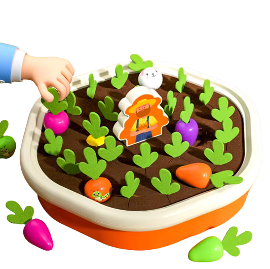 Jouet Montessori évolutif – Jeu éducatif de radis à tirer et tri des formes