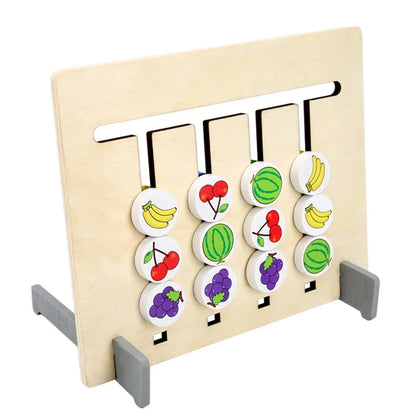 Jeu de logique en bois – Puzzle éducatif Montessori évolutif