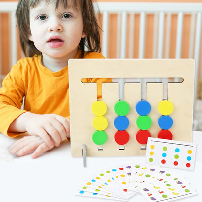 Jeu de logique en bois – Puzzle éducatif Montessori évolutif