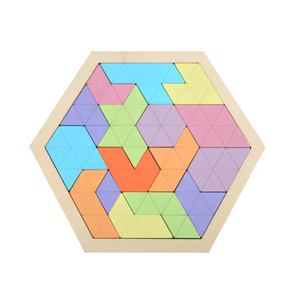 Jouet Montessori évolutif – Puzzle géométrique en bois 3D et jeu éducatif de formes