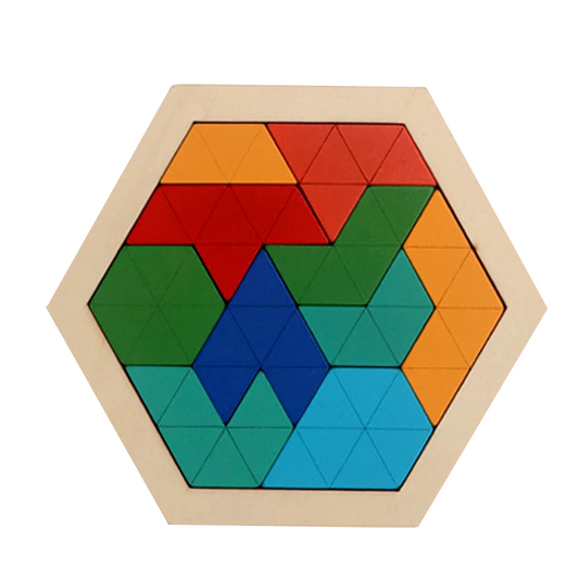Jouet Montessori évolutif – Puzzle géométrique en bois 3D et jeu éducatif de formes