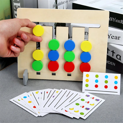 Jeu de logique en bois – Puzzle éducatif Montessori évolutif
