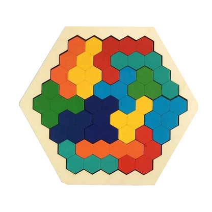 Jouet Montessori évolutif – Puzzle géométrique en bois 3D et jeu éducatif de formes
