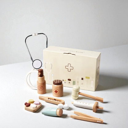 Set de Docteur Montessori en Bois – Kit Médical Éducatif avec Accessoires