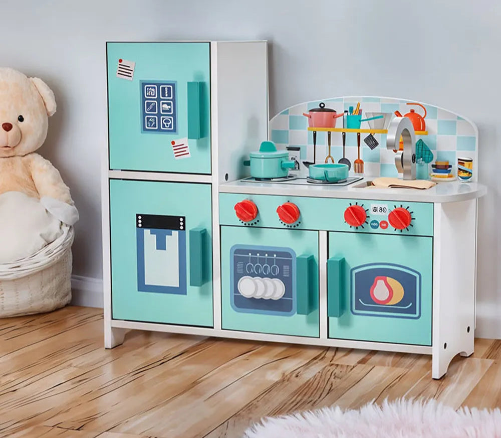 Cuisine en Bois Montessori avec Accessoires – Jeu d’Imitation Réaliste pour Enfants