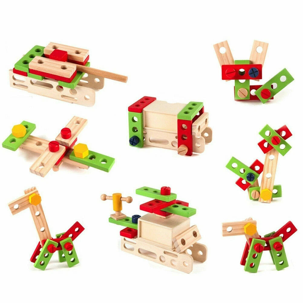 Coffret d’outils en bois – Jeu éducatif Montessori évolutif