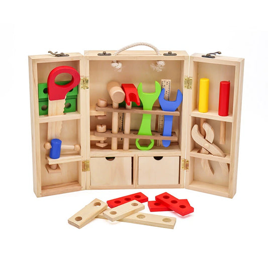 Coffret d’outils en bois – Jeu éducatif Montessori évolutif