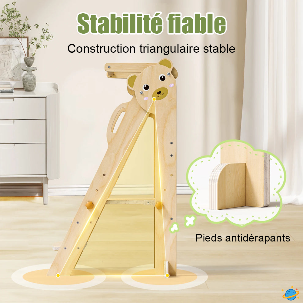 Tour Montessori Pliable – Tour d’Observation Hauteur Réglable pour Enfant